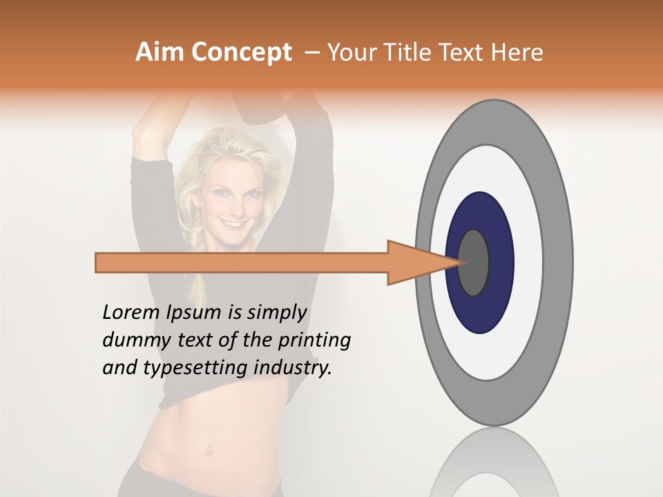 A Woman Holding A Black Object Over Her Head PowerPoint Template