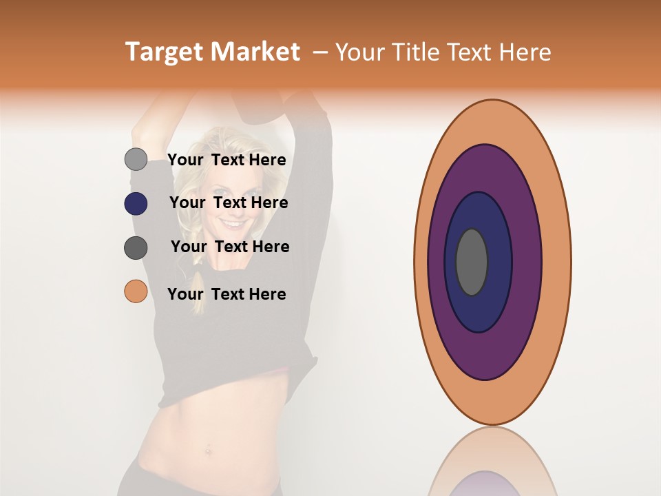 A Woman Holding A Black Object Over Her Head PowerPoint Template