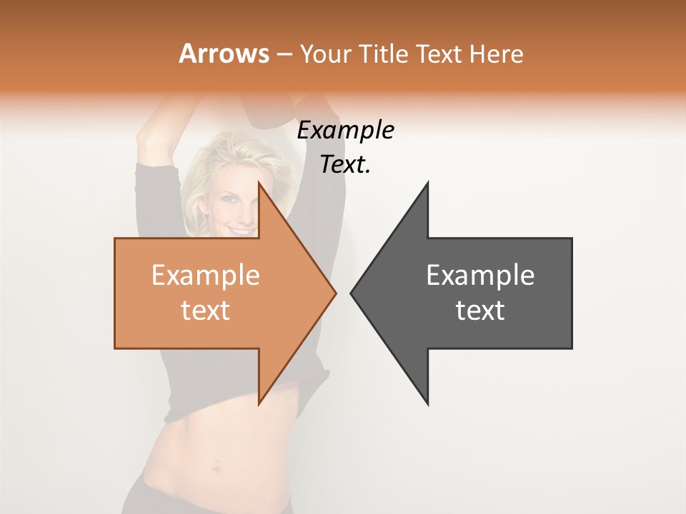 A Woman Holding A Black Object Over Her Head PowerPoint Template