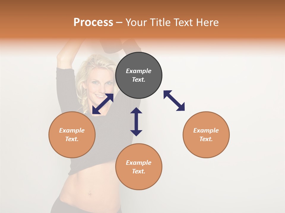 A Woman Holding A Black Object Over Her Head PowerPoint Template