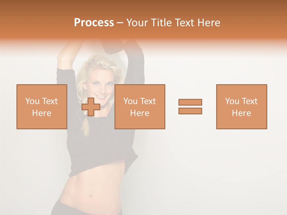 A Woman Holding A Black Object Over Her Head PowerPoint Template