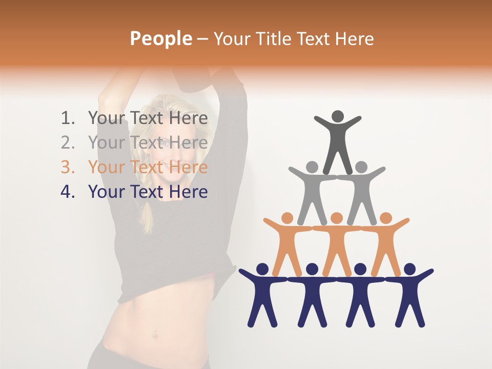 A Woman Holding A Black Object Over Her Head PowerPoint Template