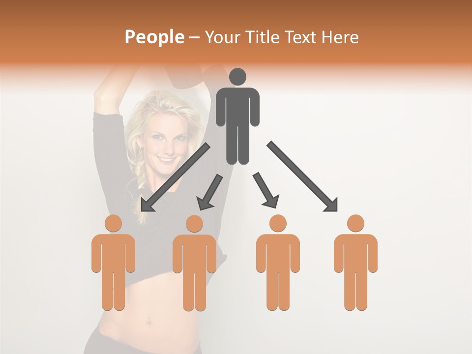 A Woman Holding A Black Object Over Her Head PowerPoint Template