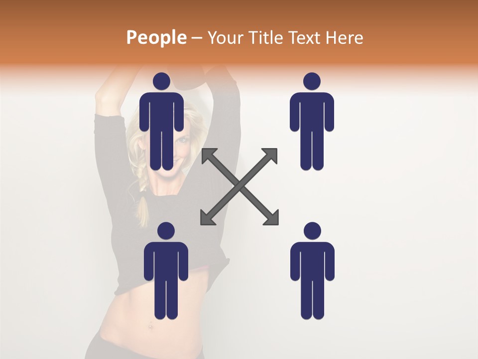 A Woman Holding A Black Object Over Her Head PowerPoint Template