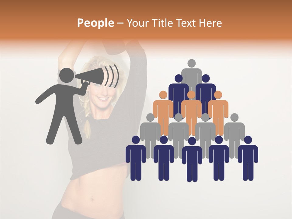 A Woman Holding A Black Object Over Her Head PowerPoint Template