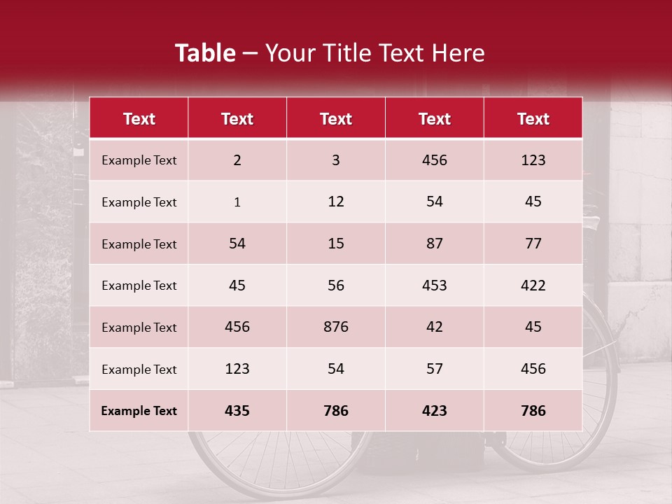 A Black And White Photo Of A Bicycle With Baskets Of Flowers PowerPoint Template