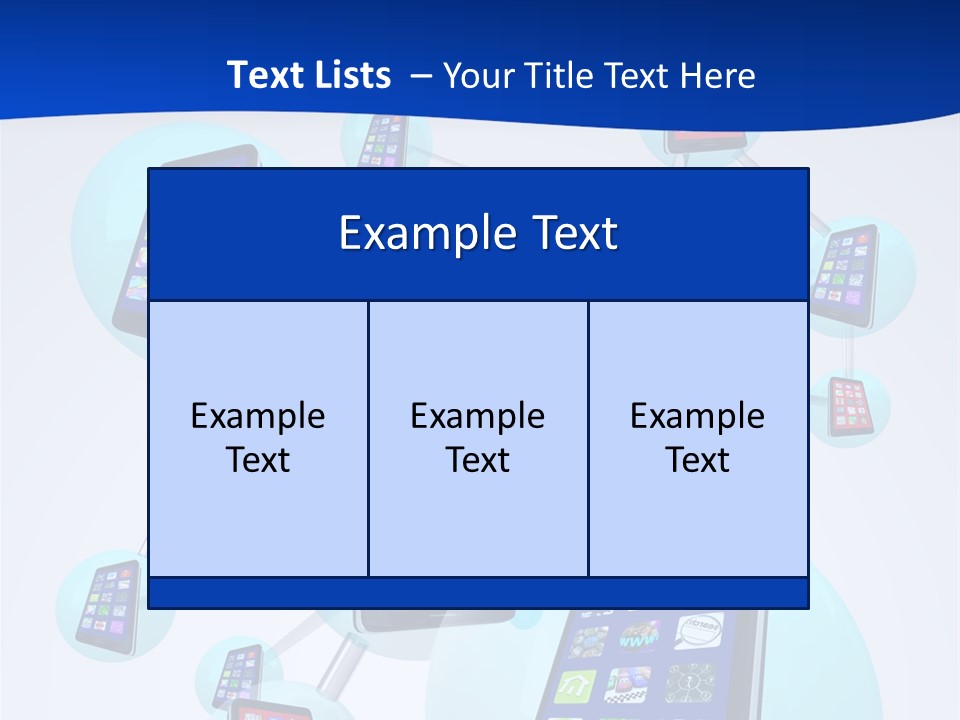 A Group Of Cell Phones Connected To Each Other PowerPoint Template