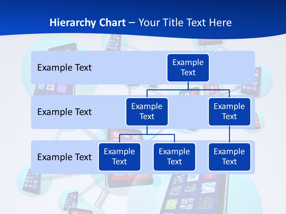 A Group Of Cell Phones Connected To Each Other PowerPoint Template