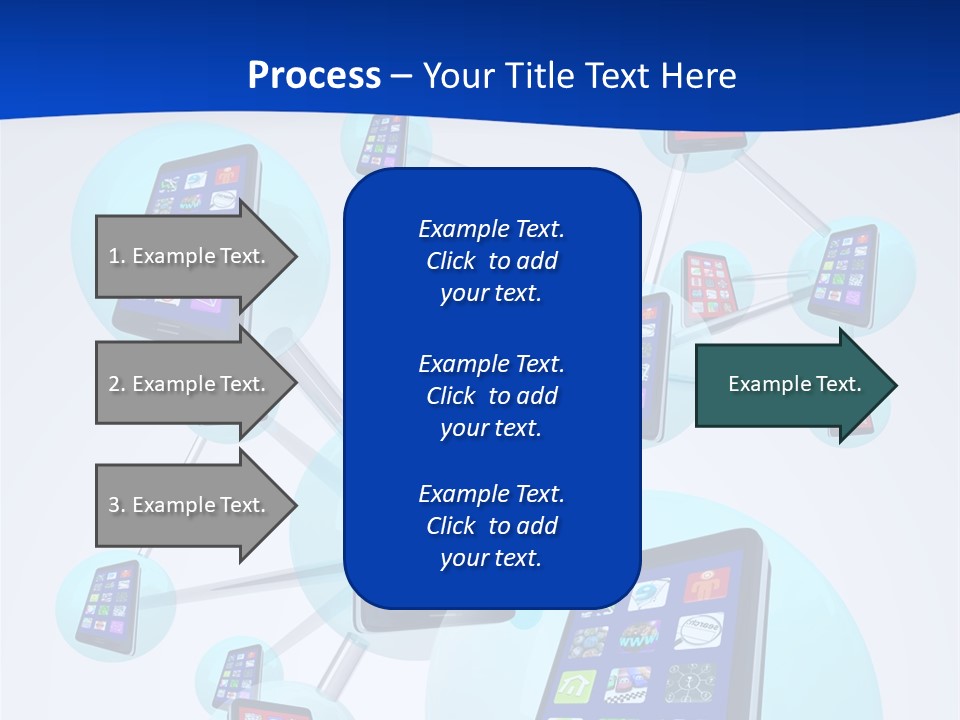A Group Of Cell Phones Connected To Each Other PowerPoint Template