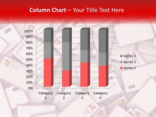 A Pile Of Mail Envelopes With A Red Ribbon PowerPoint Template