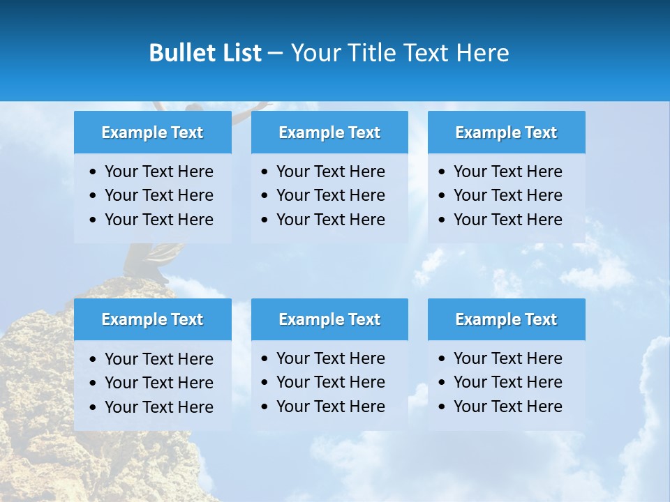 A Man Standing On Top Of A Rock With His Arms In The Air PowerPoint Template