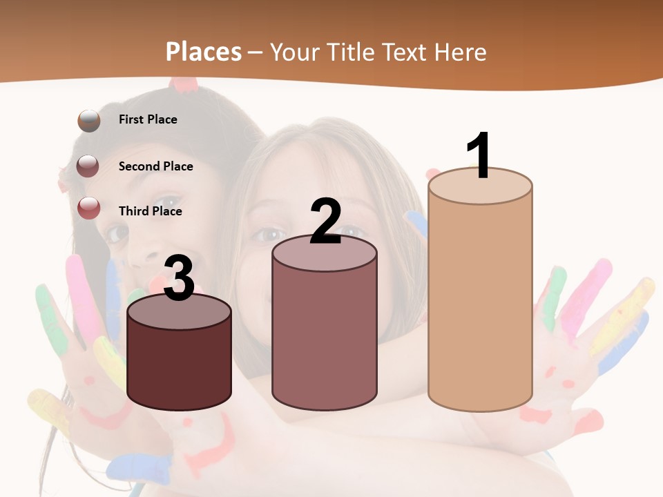 Two Young Girls Are Holding Their Hands In The Air PowerPoint Template