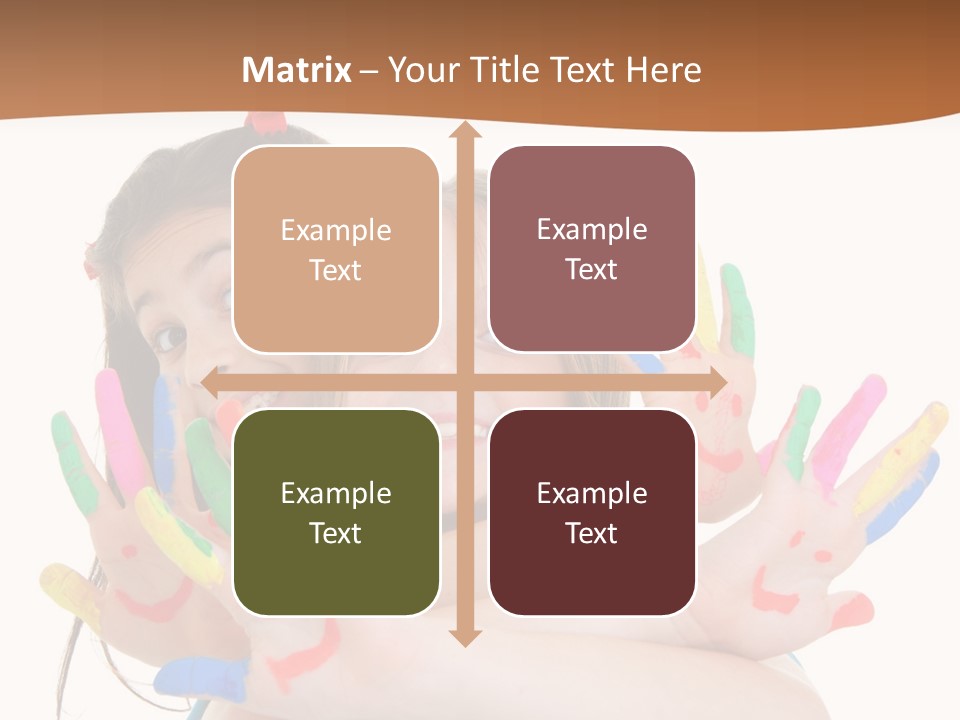 Two Young Girls Are Holding Their Hands In The Air PowerPoint Template