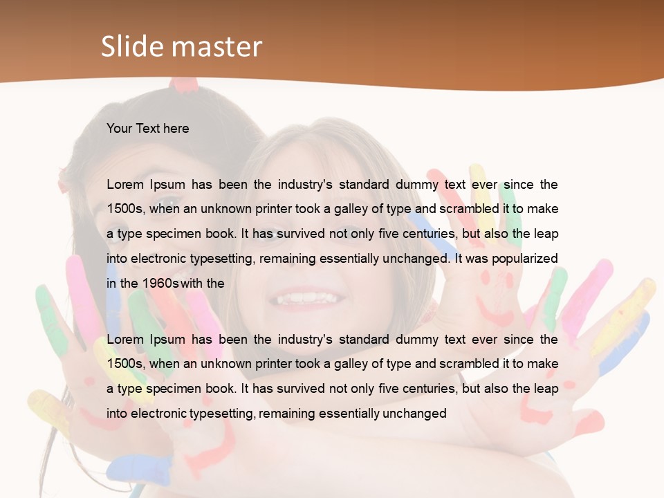 Two Young Girls Are Holding Their Hands In The Air PowerPoint Template