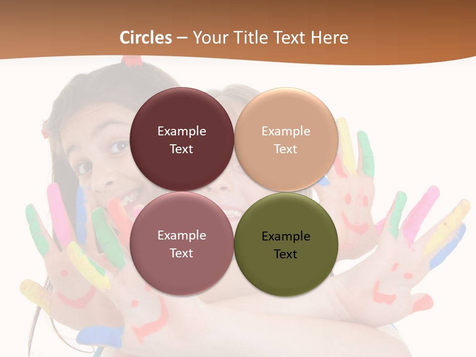 Two Young Girls Are Holding Their Hands In The Air PowerPoint Template