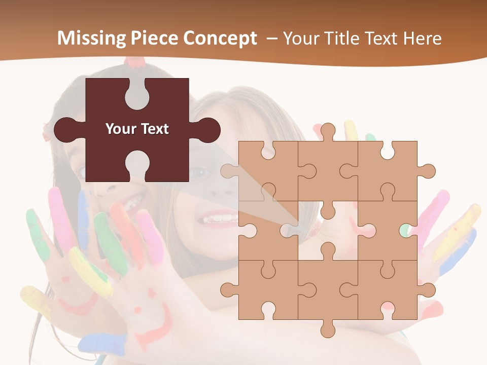 Two Young Girls Are Holding Their Hands In The Air PowerPoint Template