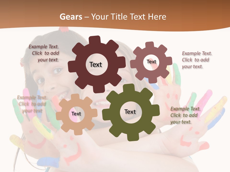 Two Young Girls Are Holding Their Hands In The Air PowerPoint Template