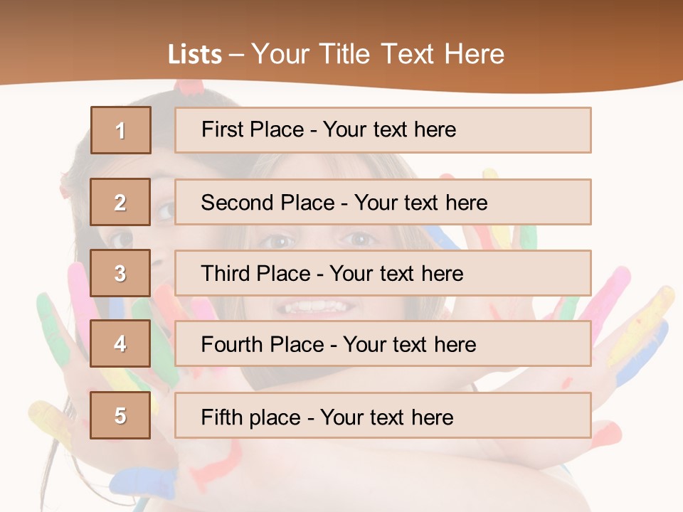 Two Young Girls Are Holding Their Hands In The Air PowerPoint Template