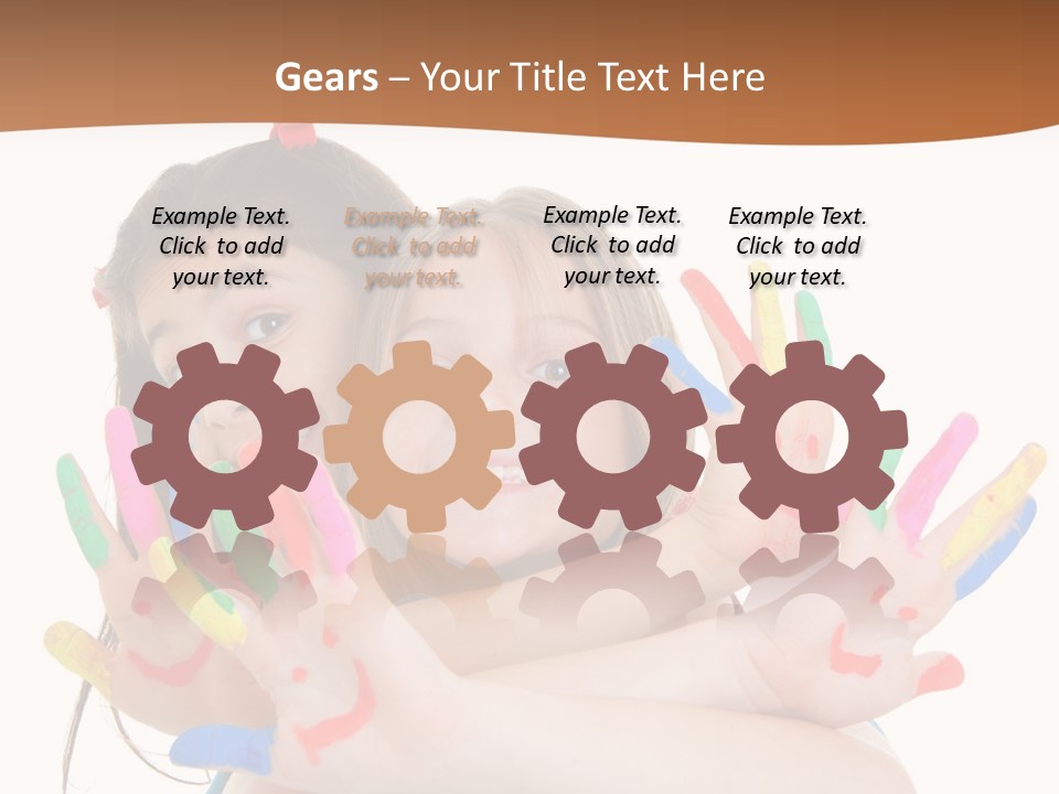 Two Young Girls Are Holding Their Hands In The Air PowerPoint Template