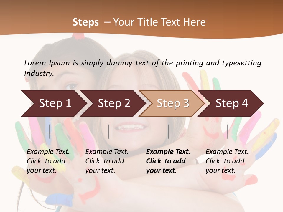 Two Young Girls Are Holding Their Hands In The Air PowerPoint Template