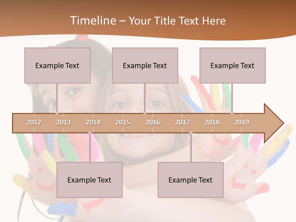 Two Young Girls Are Holding Their Hands In The Air PowerPoint Template