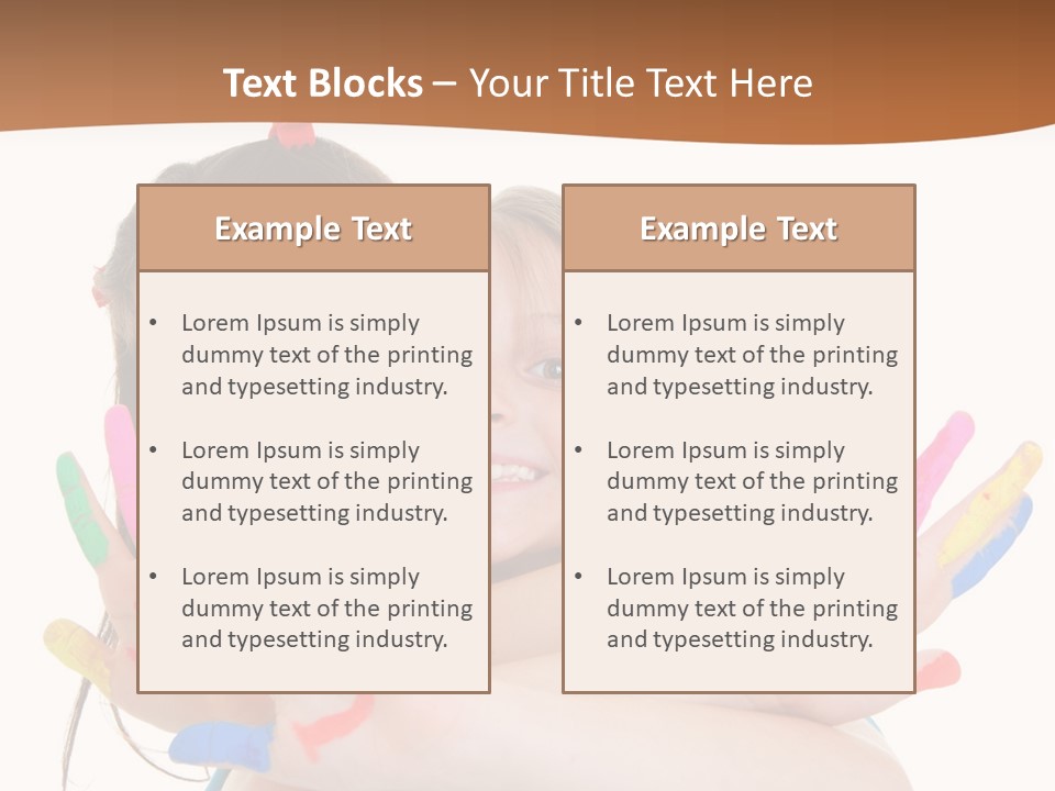 Two Young Girls Are Holding Their Hands In The Air PowerPoint Template