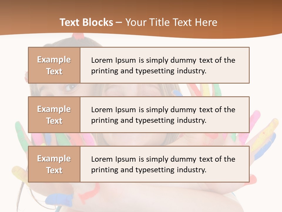 Two Young Girls Are Holding Their Hands In The Air PowerPoint Template