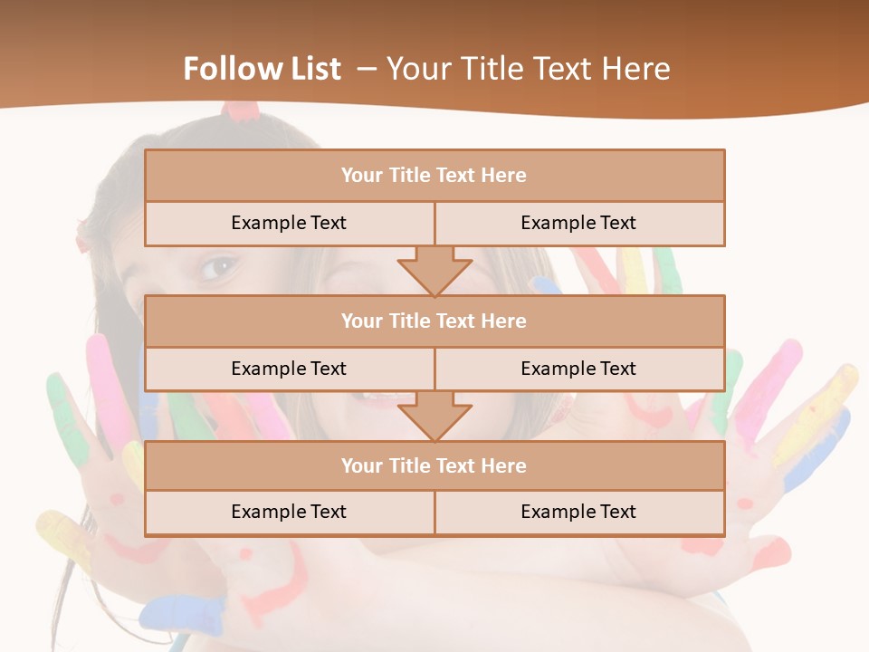 Two Young Girls Are Holding Their Hands In The Air PowerPoint Template