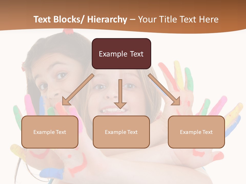 Two Young Girls Are Holding Their Hands In The Air PowerPoint Template