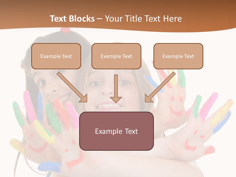 Two Young Girls Are Holding Their Hands In The Air PowerPoint Template