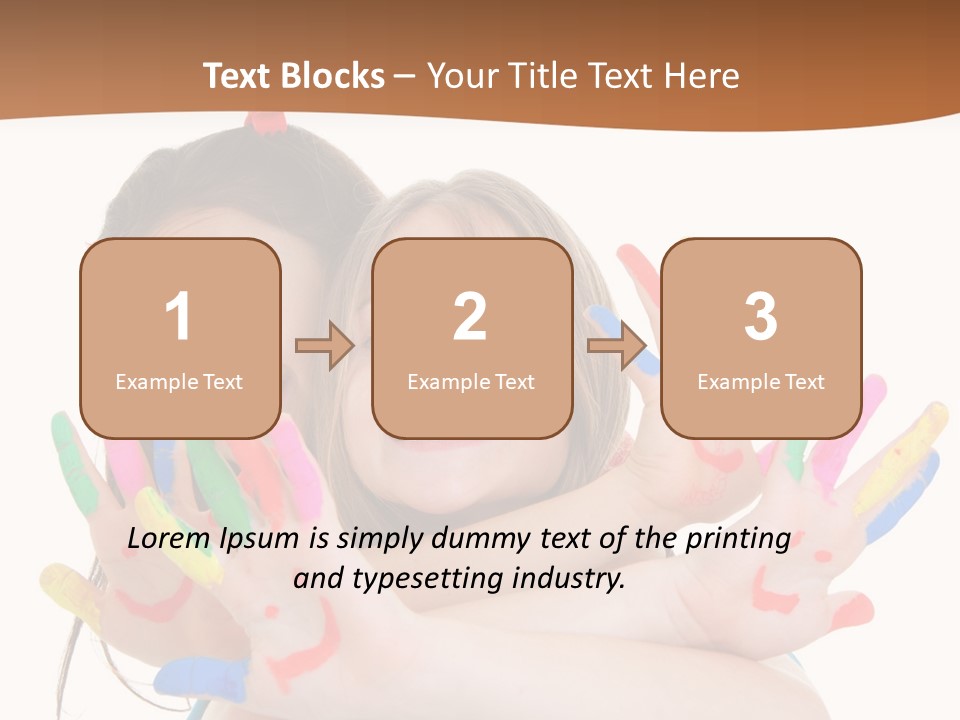 Two Young Girls Are Holding Their Hands In The Air PowerPoint Template