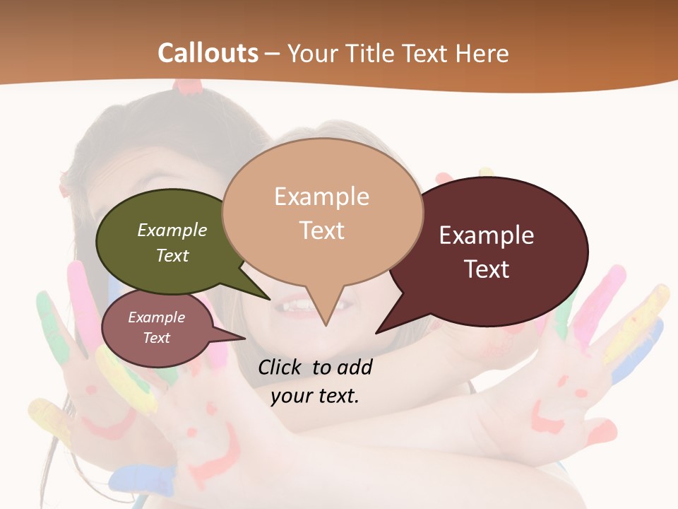 Two Young Girls Are Holding Their Hands In The Air PowerPoint Template