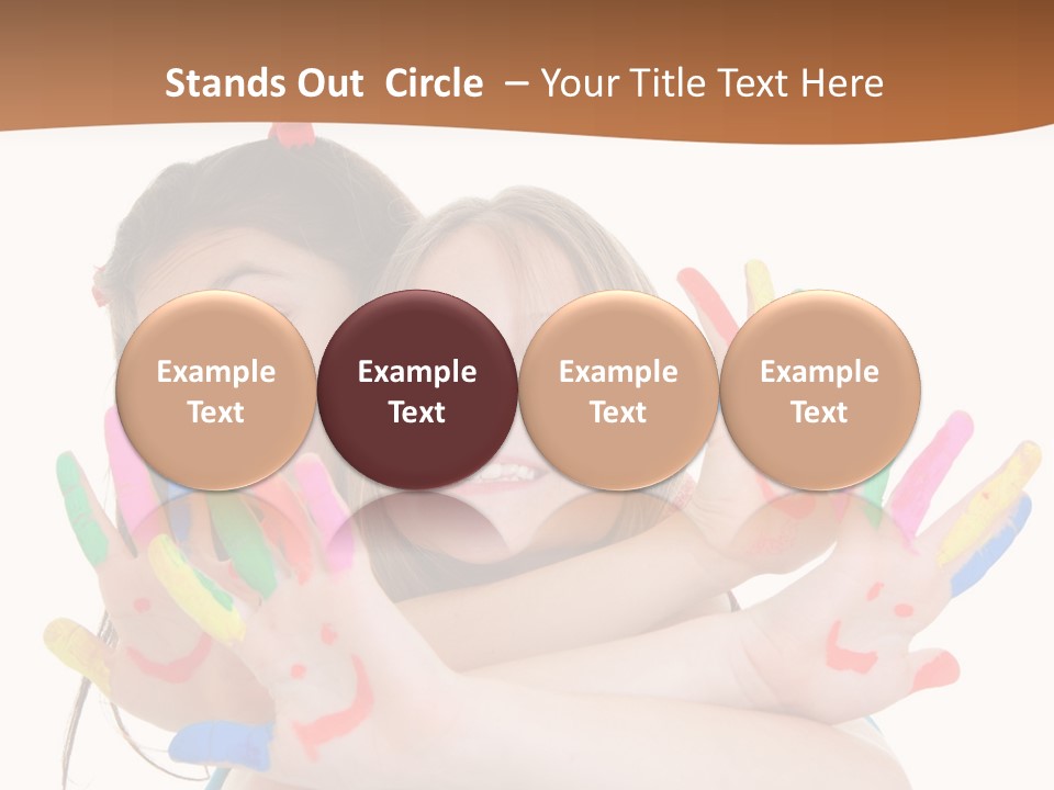 Two Young Girls Are Holding Their Hands In The Air PowerPoint Template