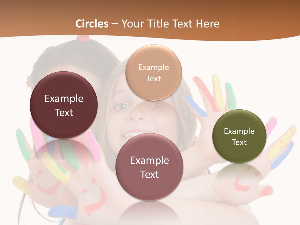 Two Young Girls Are Holding Their Hands In The Air PowerPoint Template