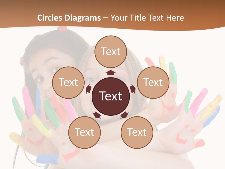 Two Young Girls Are Holding Their Hands In The Air PowerPoint Template