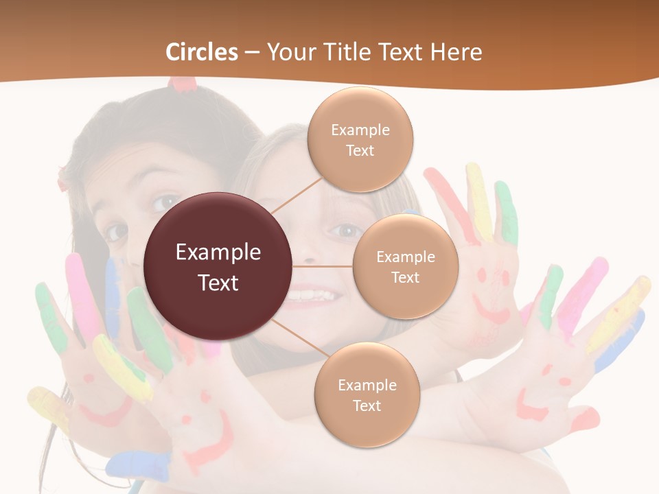 Two Young Girls Are Holding Their Hands In The Air PowerPoint Template