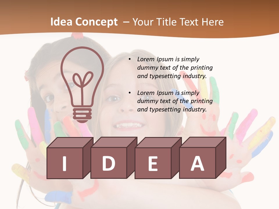 Two Young Girls Are Holding Their Hands In The Air PowerPoint Template