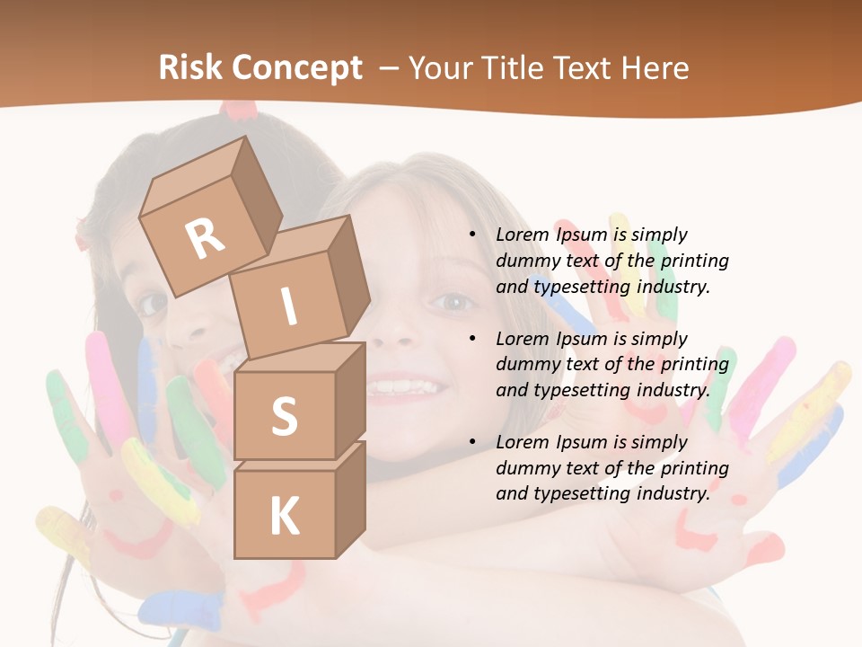 Two Young Girls Are Holding Their Hands In The Air PowerPoint Template