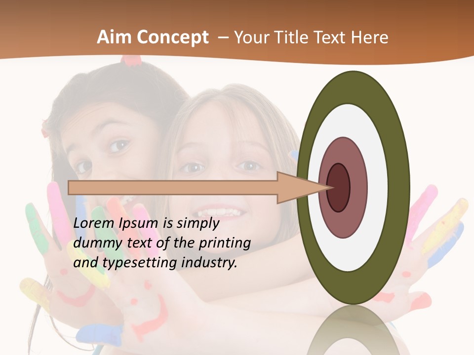 Two Young Girls Are Holding Their Hands In The Air PowerPoint Template