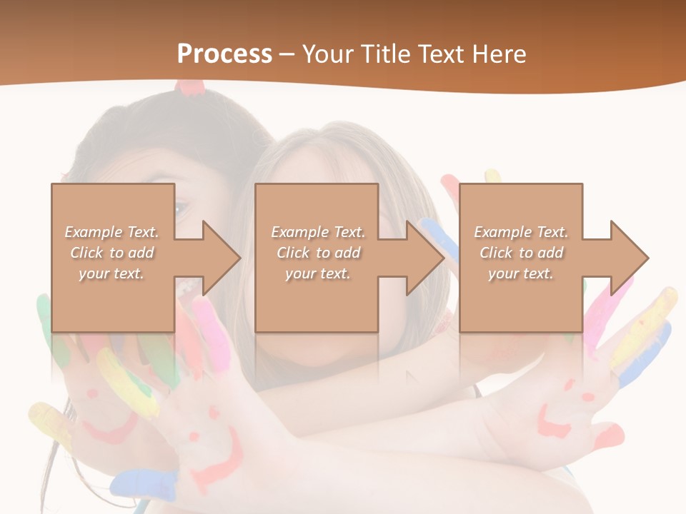 Two Young Girls Are Holding Their Hands In The Air PowerPoint Template