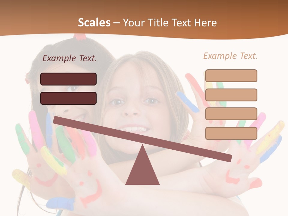 Two Young Girls Are Holding Their Hands In The Air PowerPoint Template