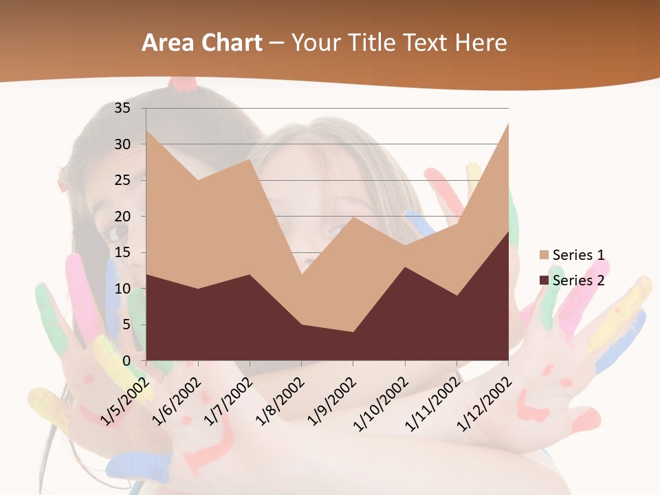 Two Young Girls Are Holding Their Hands In The Air PowerPoint Template