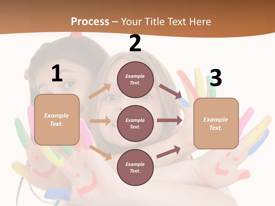 Two Young Girls Are Holding Their Hands In The Air PowerPoint Template