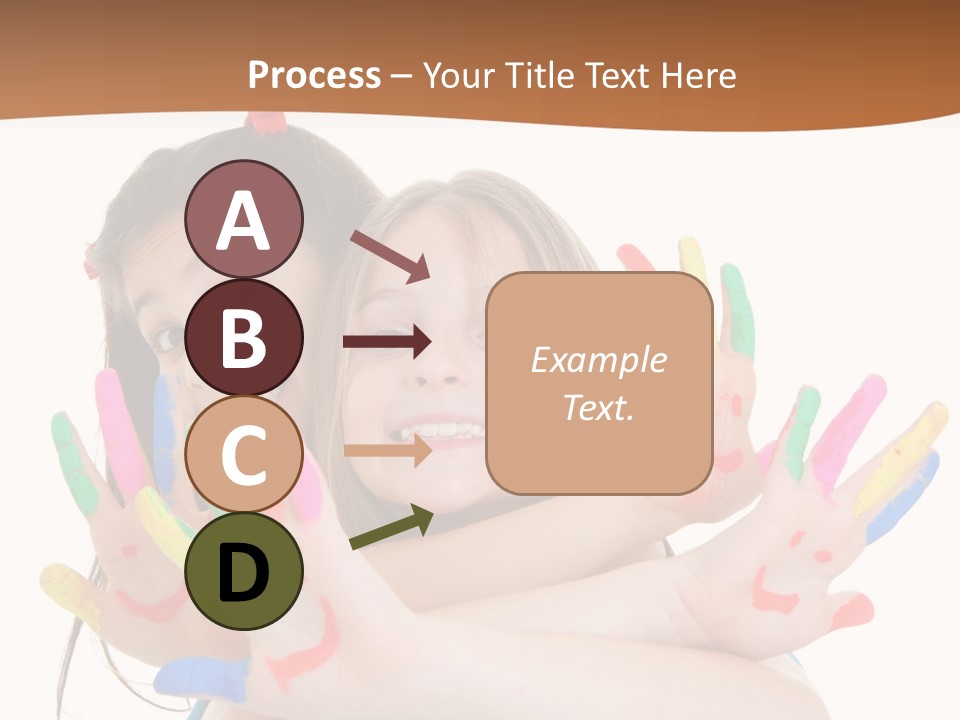 Two Young Girls Are Holding Their Hands In The Air PowerPoint Template