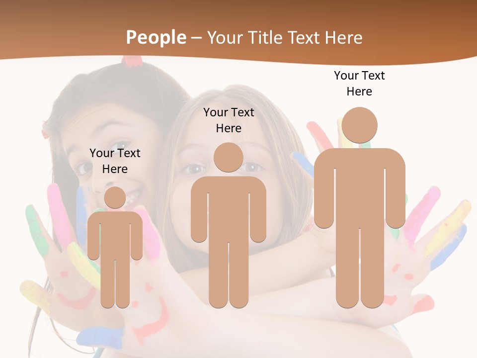 Two Young Girls Are Holding Their Hands In The Air PowerPoint Template