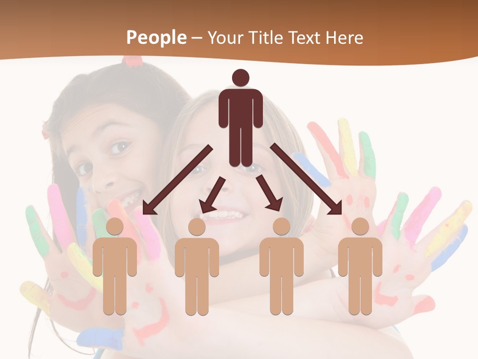 Two Young Girls Are Holding Their Hands In The Air PowerPoint Template