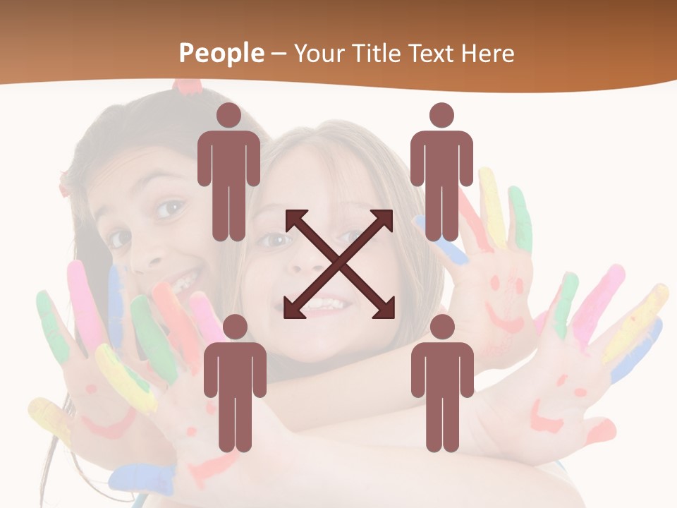 Two Young Girls Are Holding Their Hands In The Air PowerPoint Template