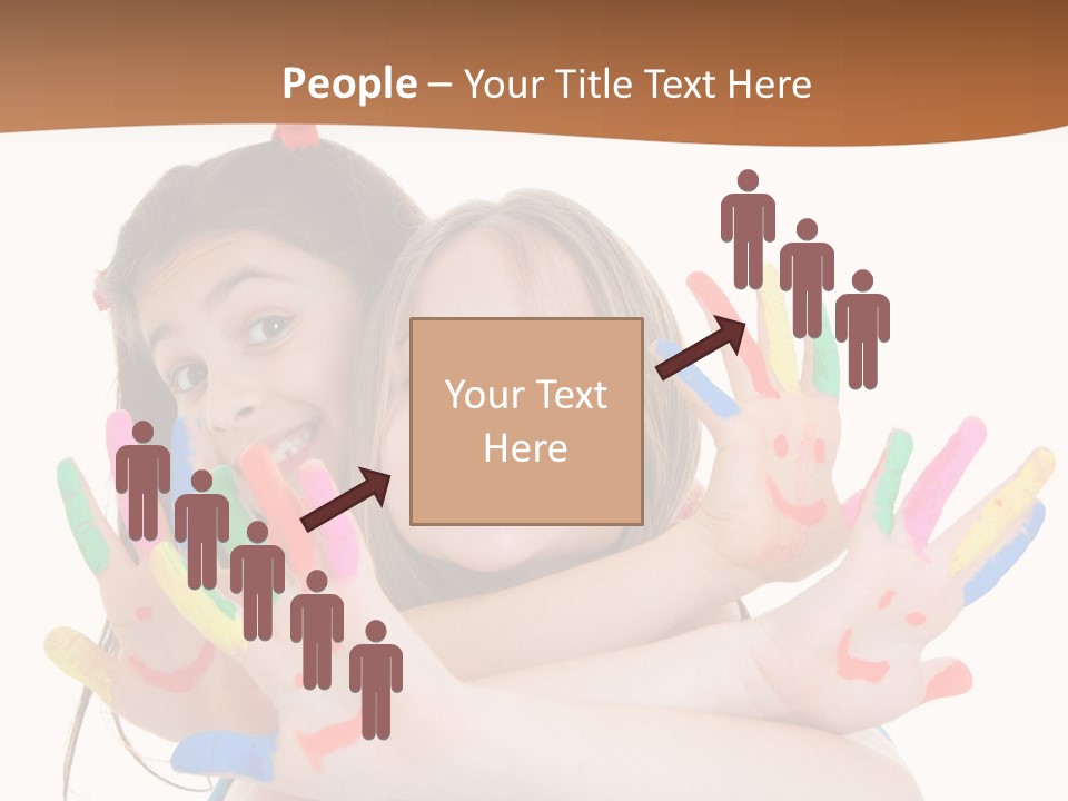 Two Young Girls Are Holding Their Hands In The Air PowerPoint Template