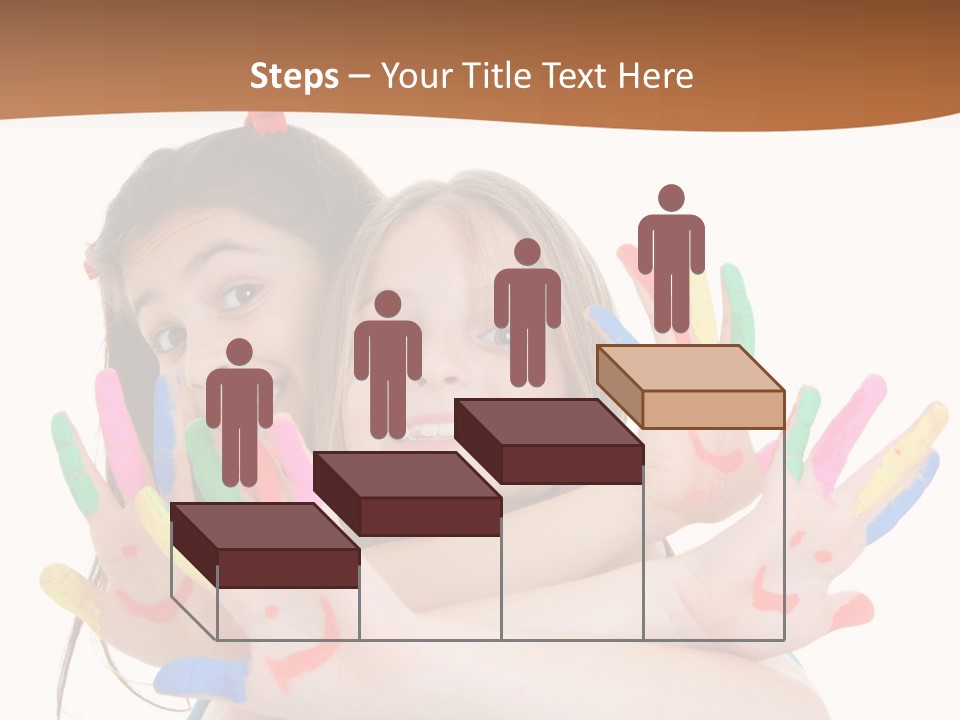 Two Young Girls Are Holding Their Hands In The Air PowerPoint Template