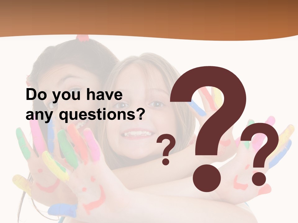 Two Young Girls Are Holding Their Hands In The Air PowerPoint Template